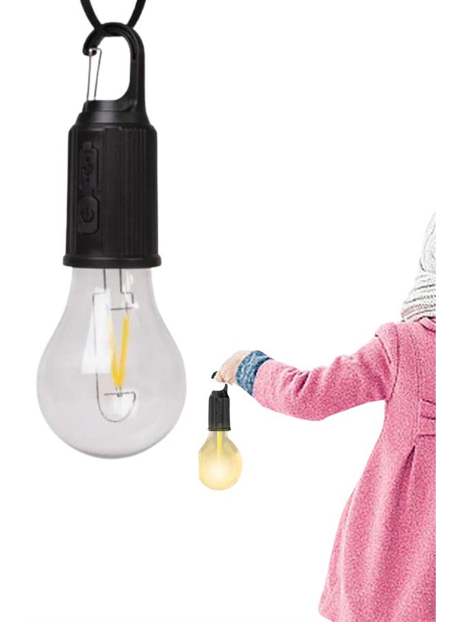 Taşınabilir Askılı Ampul Kamp Lambası Askılı Type-C Şarjlı Bahçe Lambası