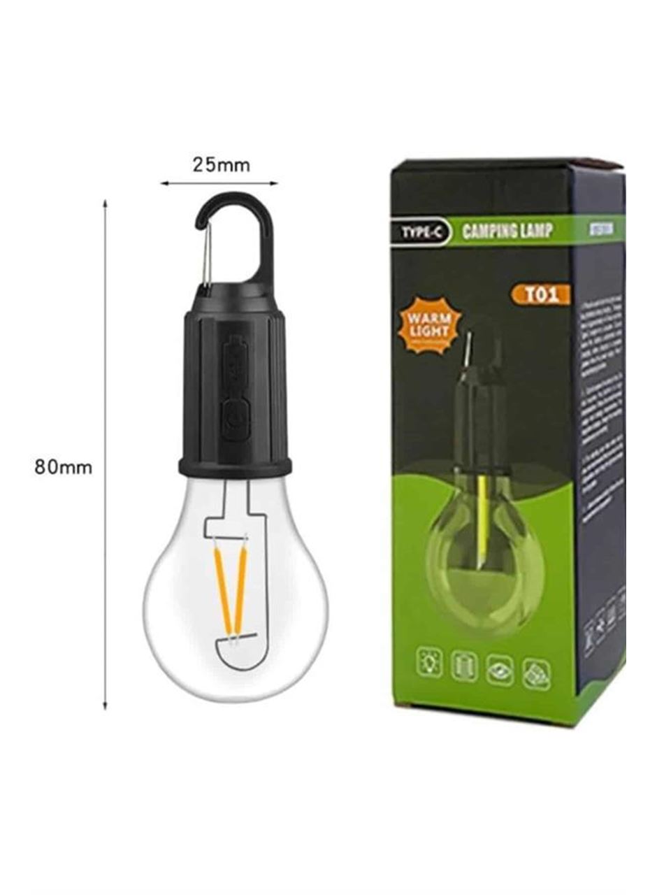 3 Farklı Mod LED'li Şarjlı Asma Kancalı Kamp Lambası Taşınabilir Ampul
