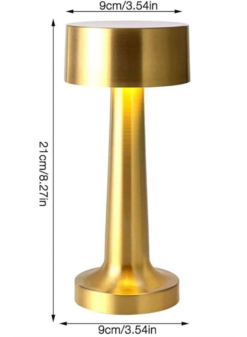 Altın Rengi Masa ve Gece Lambası Dokunmatik Şarjlı Masa Lambası