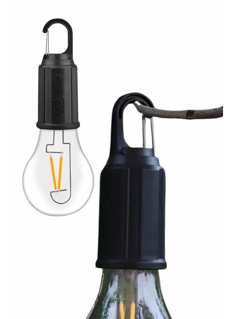 Taşınabilir Şarjlı Led Ampul Askılı Lamba Kamp Bahçe Lambası
