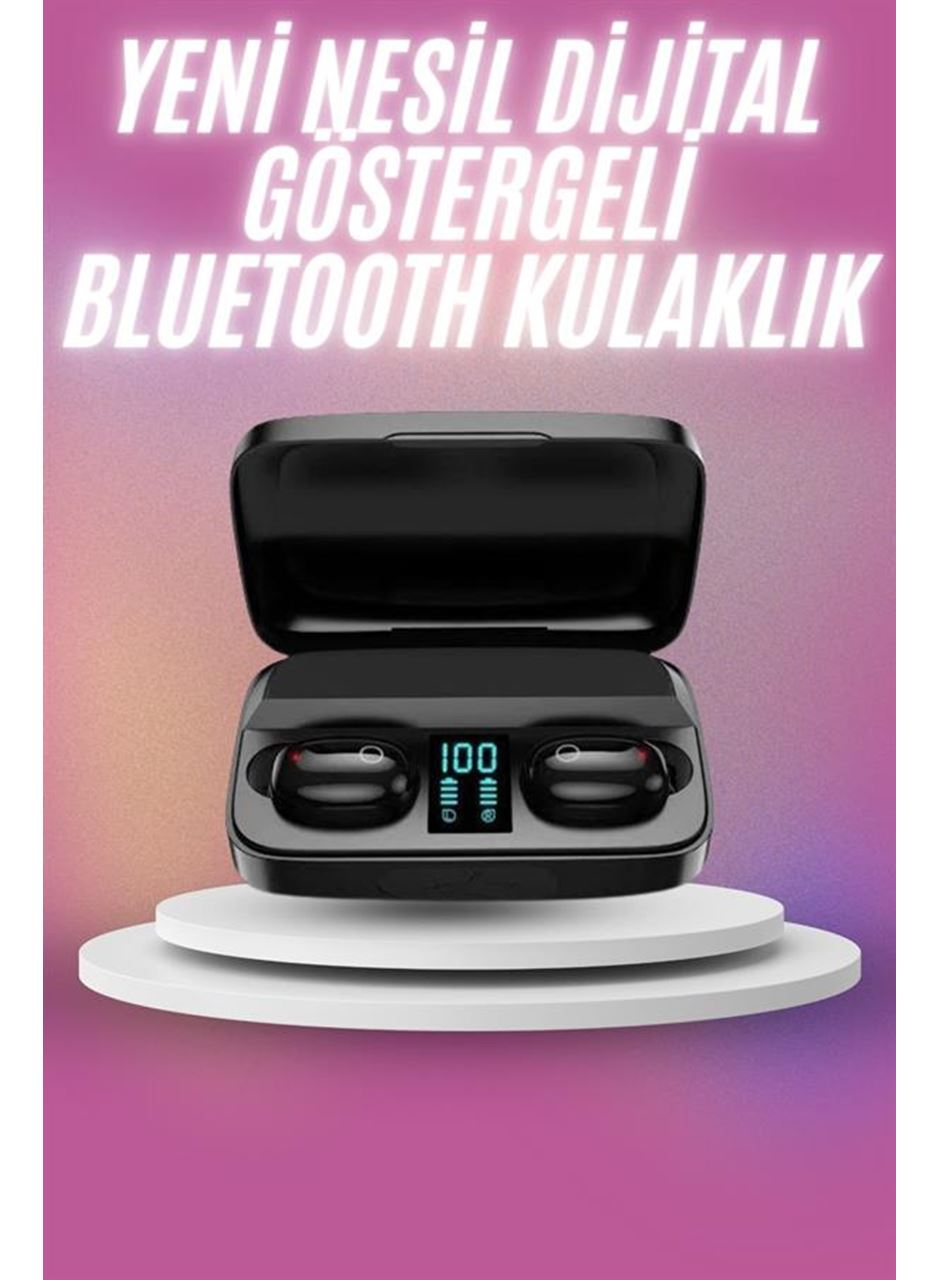 Kablosuz Bluetooth Kulaklık Android ve İOS Uyumlu Led Göstergeli Powerbankli