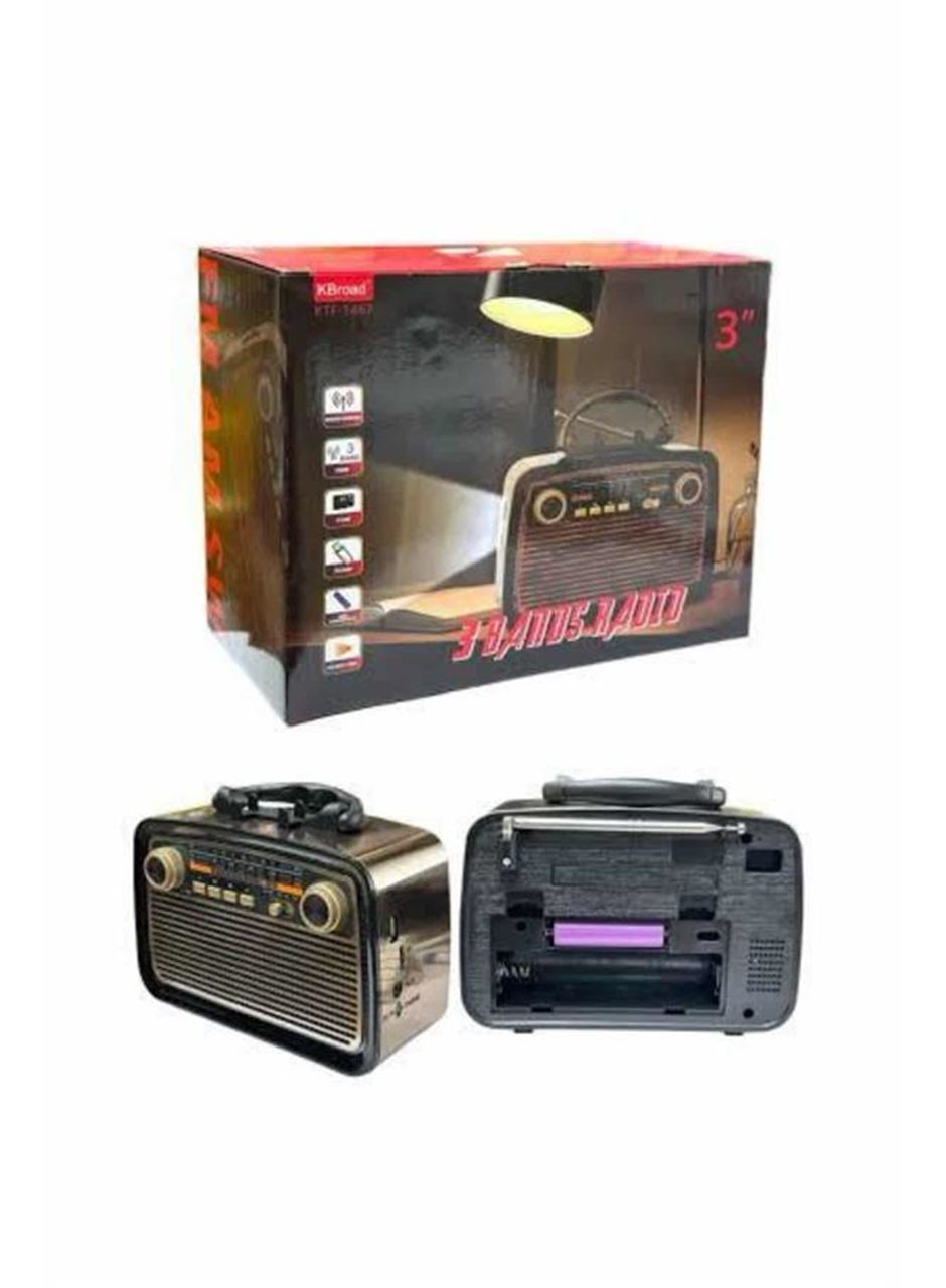 Nostalji Radyo Bluetooth Hoparlör USB-SD Kart Giriş Led Fener Işıklı Bataryalı Pilli