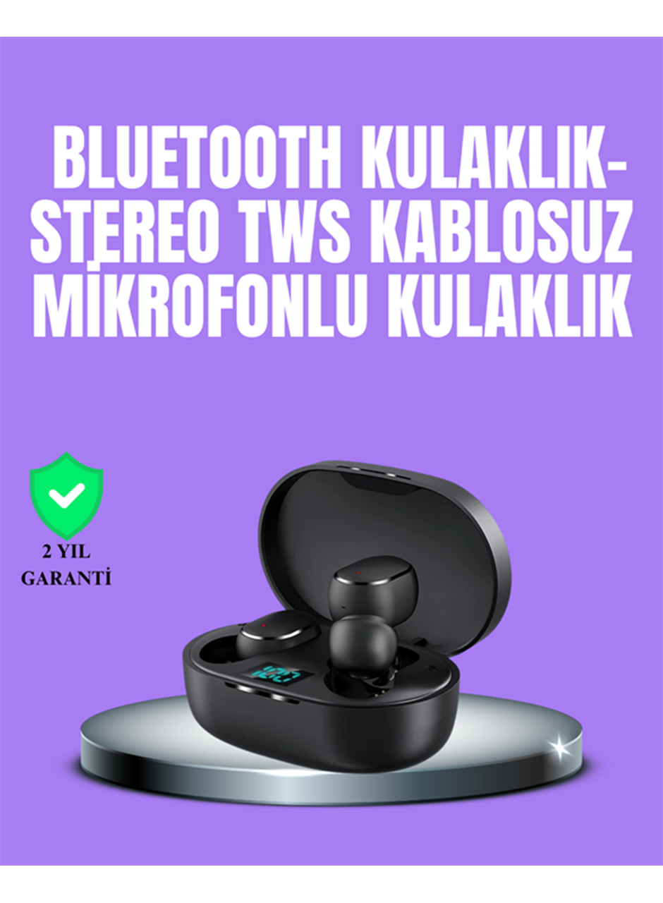 Bluetooth Kulaklık TWS Yüksek Ses Kaliteli Kesintisiz Dijital Göstergeli Kulaklık