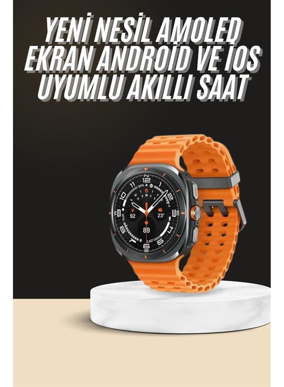 Akıllı Saat Unısex Zarif Görünümlü Titanyum Kasa Amoled Ekran Müzik Dinleme