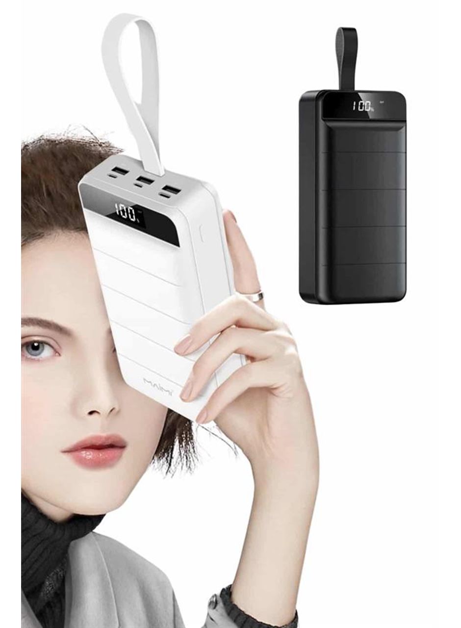 50.000 Mah Powerbank Turbo Hızlı Led Göstergeli Android İOS Uyumlu Taşınabilir Askılı