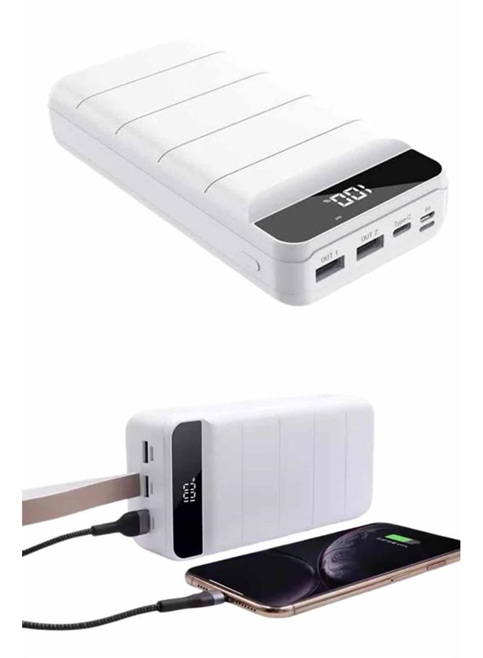 50.000 Mah Powerbank Turbo Hızlı Led Göstergeli Android İOS Uyumlu Taşınabilir Askılı