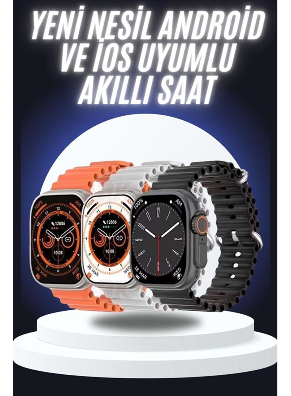 Yeni Nesil Akıllı Saat Çok Yönlü Titreşimli 49 MM Android ve İOS Uyumlu