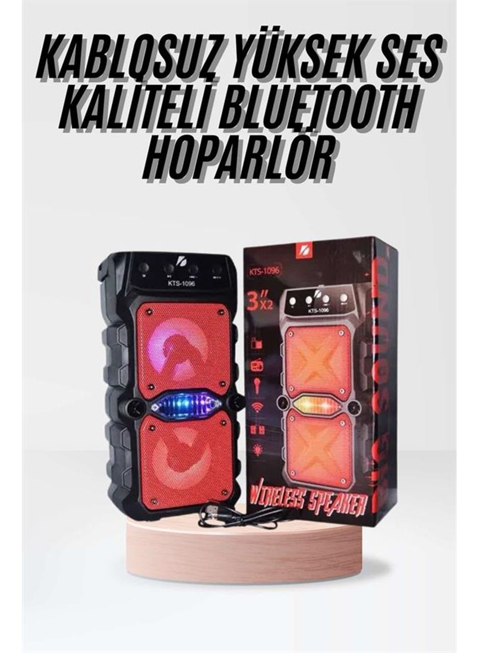 Taşınabilir Kablosuz Bluetooth Hoparlör Uzun Pil Ömrü Led Işıklı