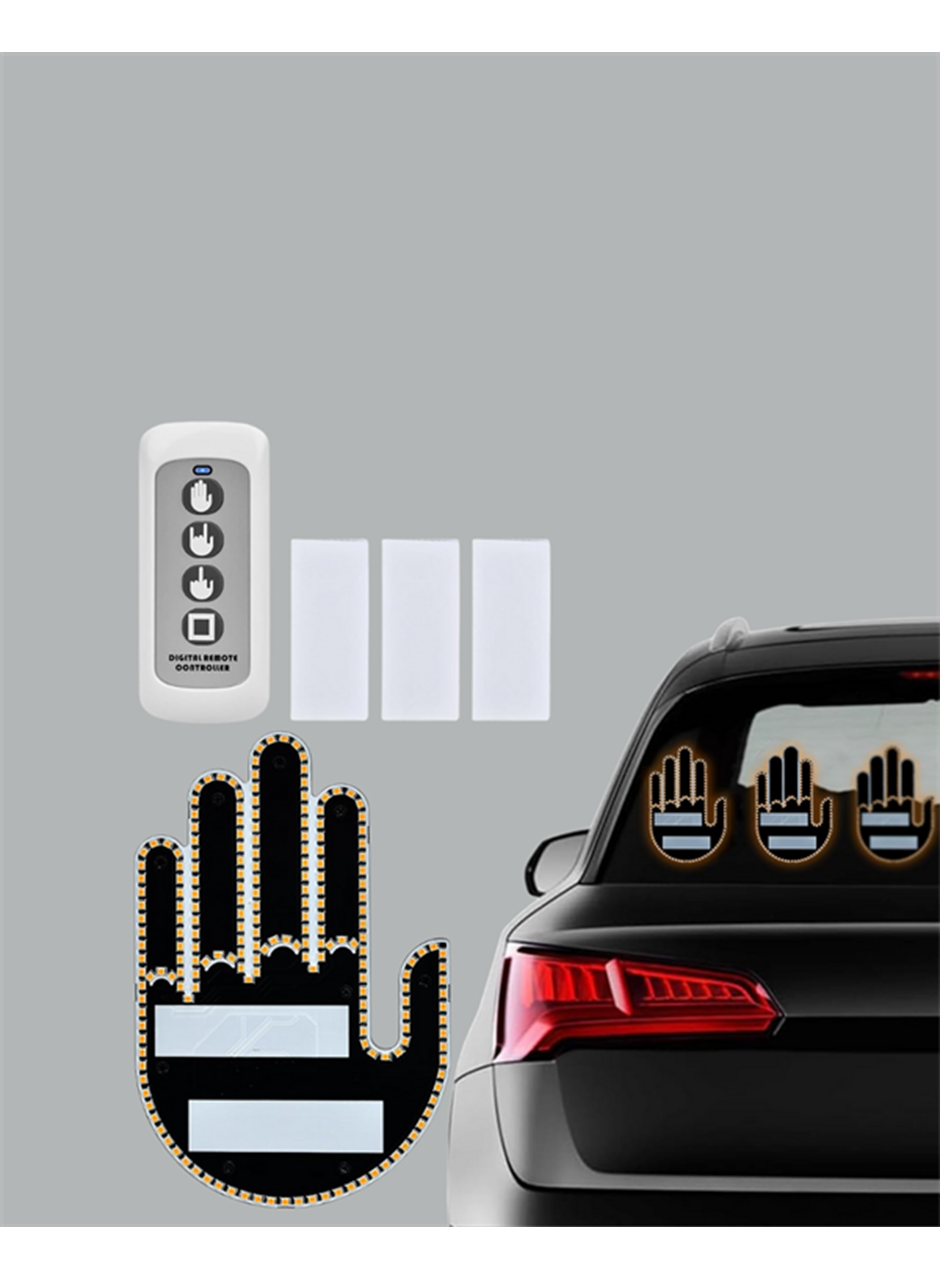 Kablosuz Kumandalı LED Jest Işığı – 3 Modlu Araba Arkası Mesaj Işığı, 203 LED ile Yüksek Parlaklık