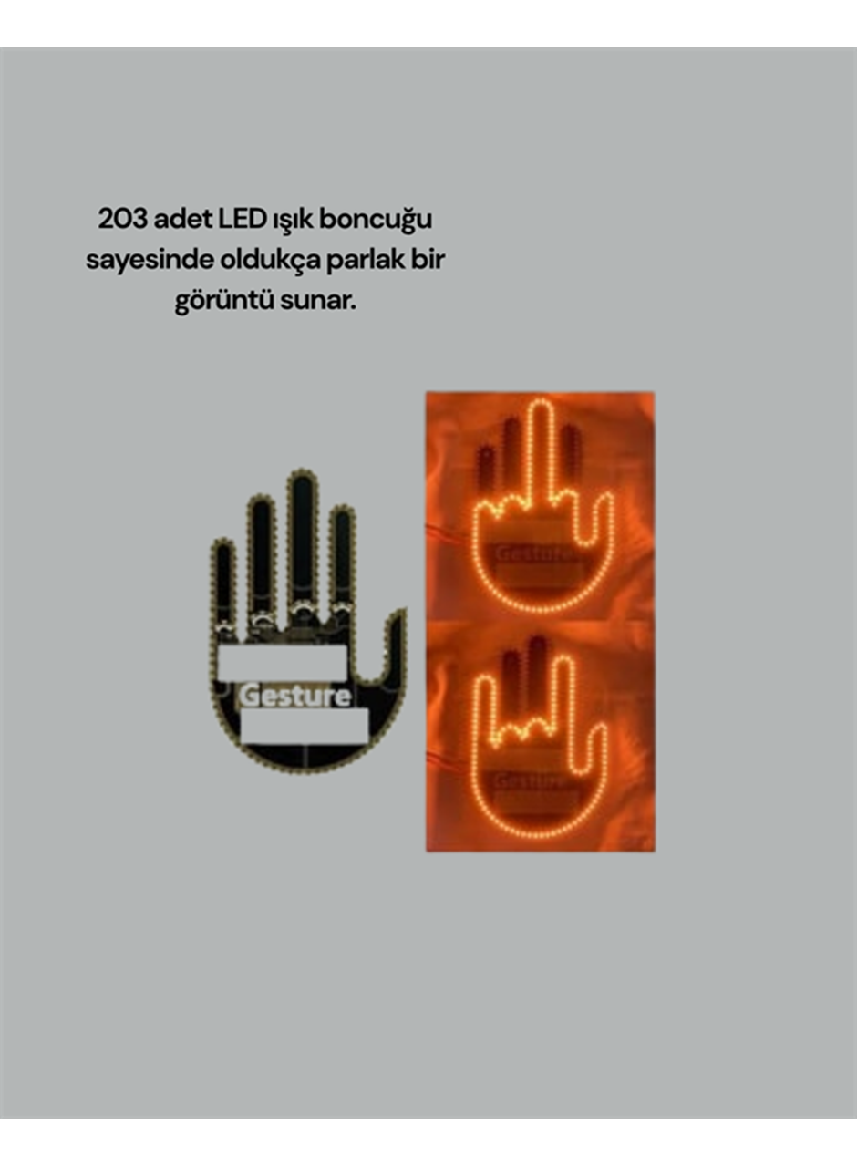 Aracınız İçin Eğlenceli ve Güvenli İletişim: LED Jest Lambası, Uzaktan Kumandalı, Kolay Montaj