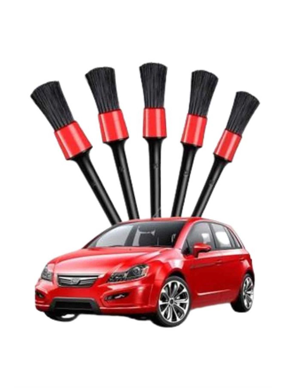 5 Adet Oto Detaylı Temizleyici Araç İçi Temizlik Fırça Seti Koltuk Döşeme Kapı Toz Alma Fırçası