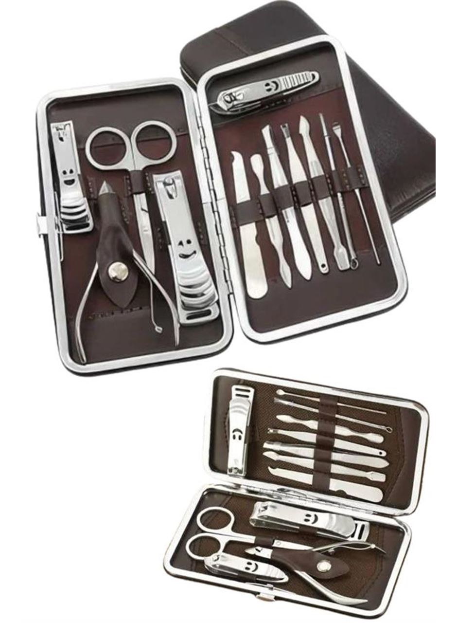 12 Parça Manikür Pedikür Seti Tırnak Bakımı Nasır Temizleme El Ayak Bakımı