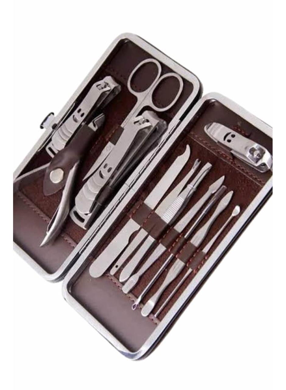 12 Parça Manikür Pedikür Seti Tırnak Bakımı Nasır Temizleme El Ayak Bakımı