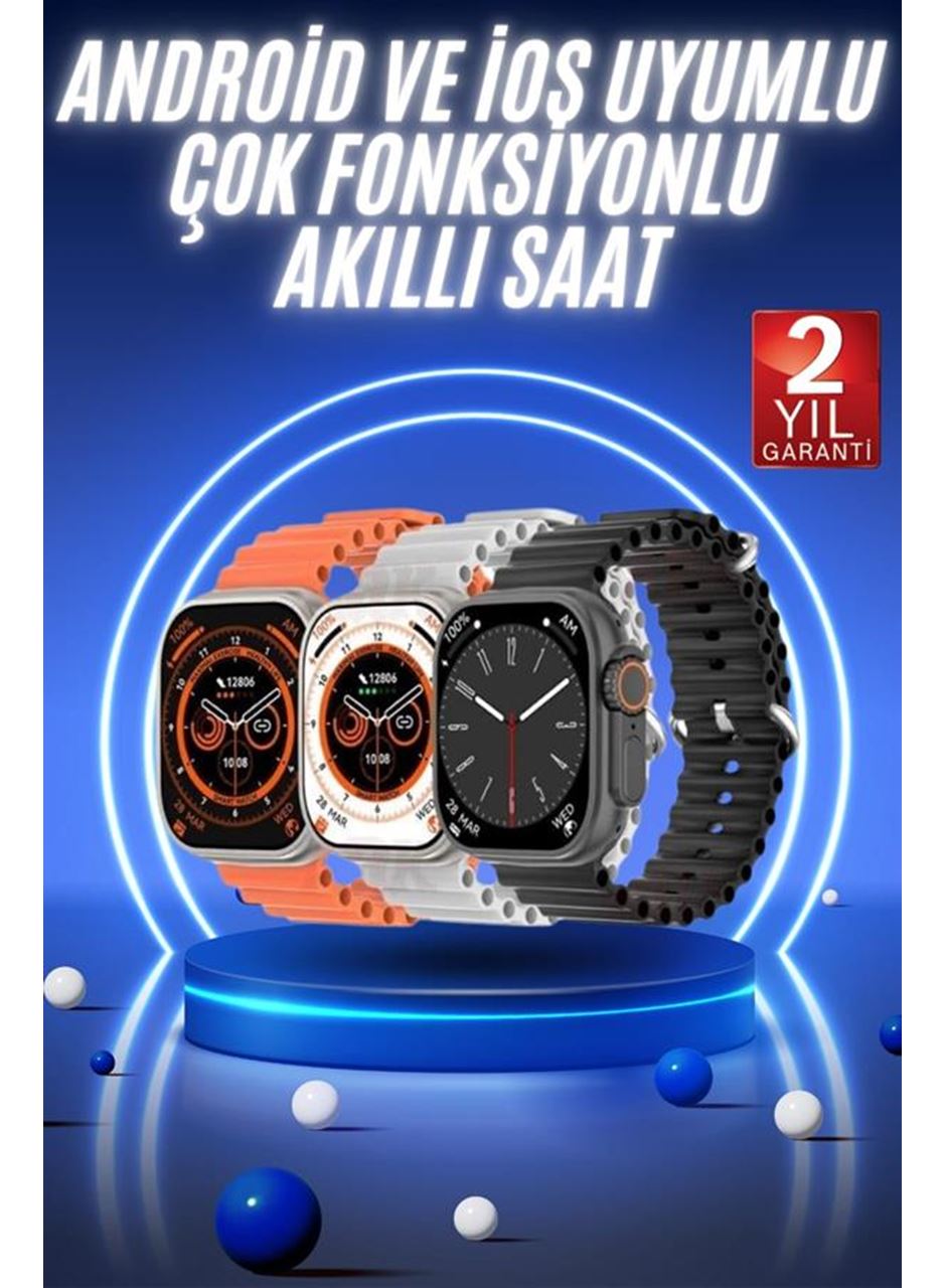 Akıllı Saat Ultra Android & İOS Uyumlu Arama Bildirim Özellikli