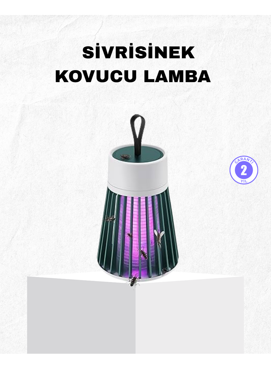 Şarjlı Mor Işıklı Sivrisinek Öldürücü Lamba – Sessiz ve Kimyasal İçermez