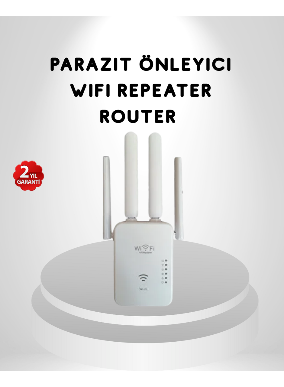 300Mbps WiFi Menzil Genişletici 4 Antenli WPA3 Güvenlikli Priz Tipi Repeater
