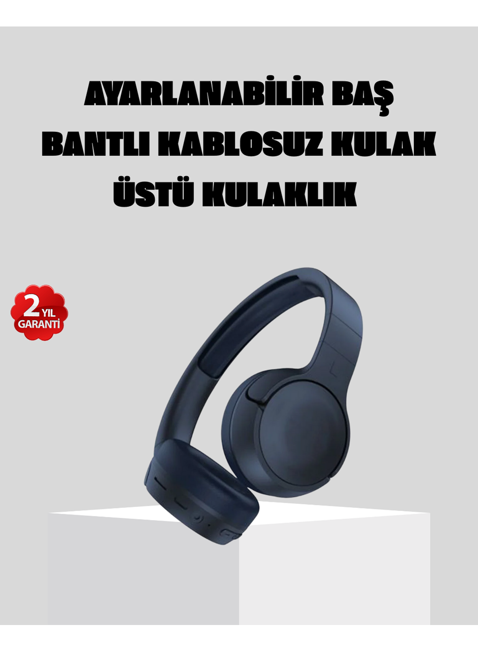 Kablosuz Bluetooth Kulaklık 5.0 18 Saat Kullanım Dinamik Sürücü Siyah