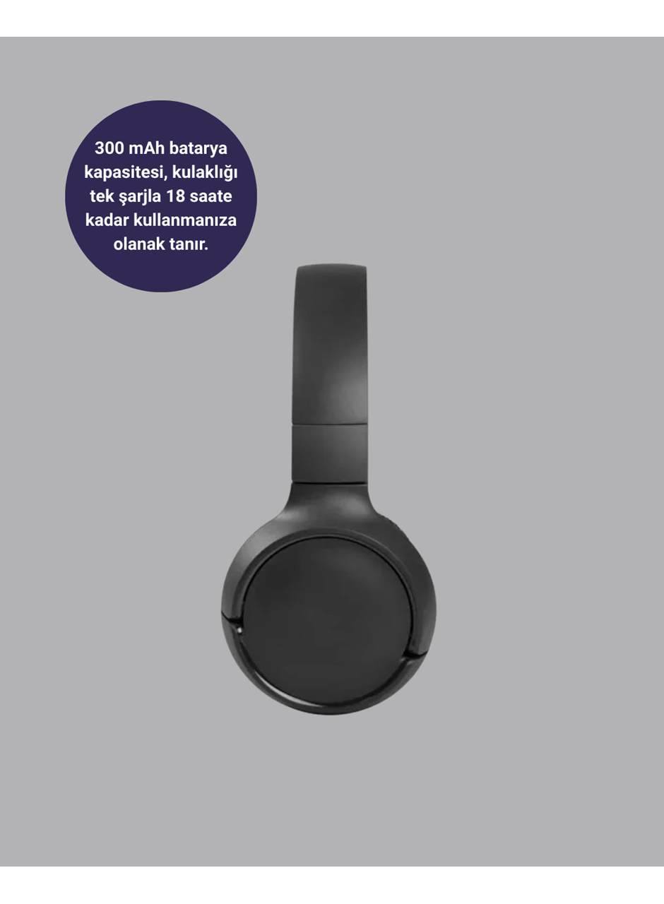 Kablosuz Bluetooth Kulaklık 5.0 18 Saat Kullanım Dinamik Sürücü Siyah