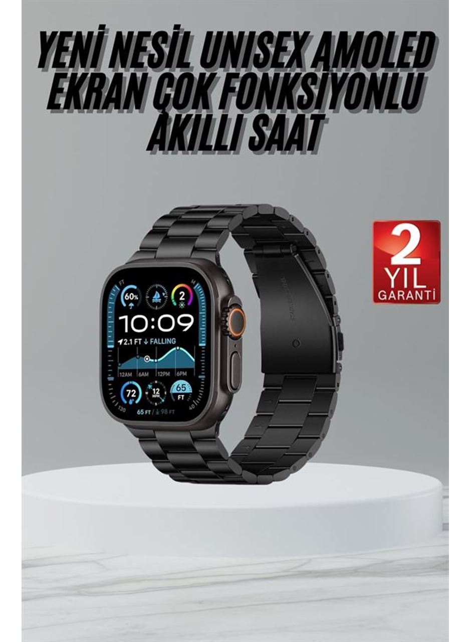 Ultra 3 Kordonlu Amoled Ekran Akıllı Saat Çok Fonksiyonlu Uyku ve Sağlık Takibi