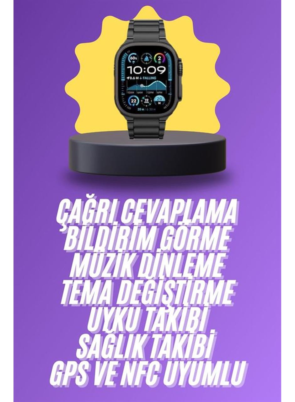 Ultra 3 Kordonlu Amoled Ekran Akıllı Saat Çok Fonksiyonlu Uyku ve Sağlık Takibi