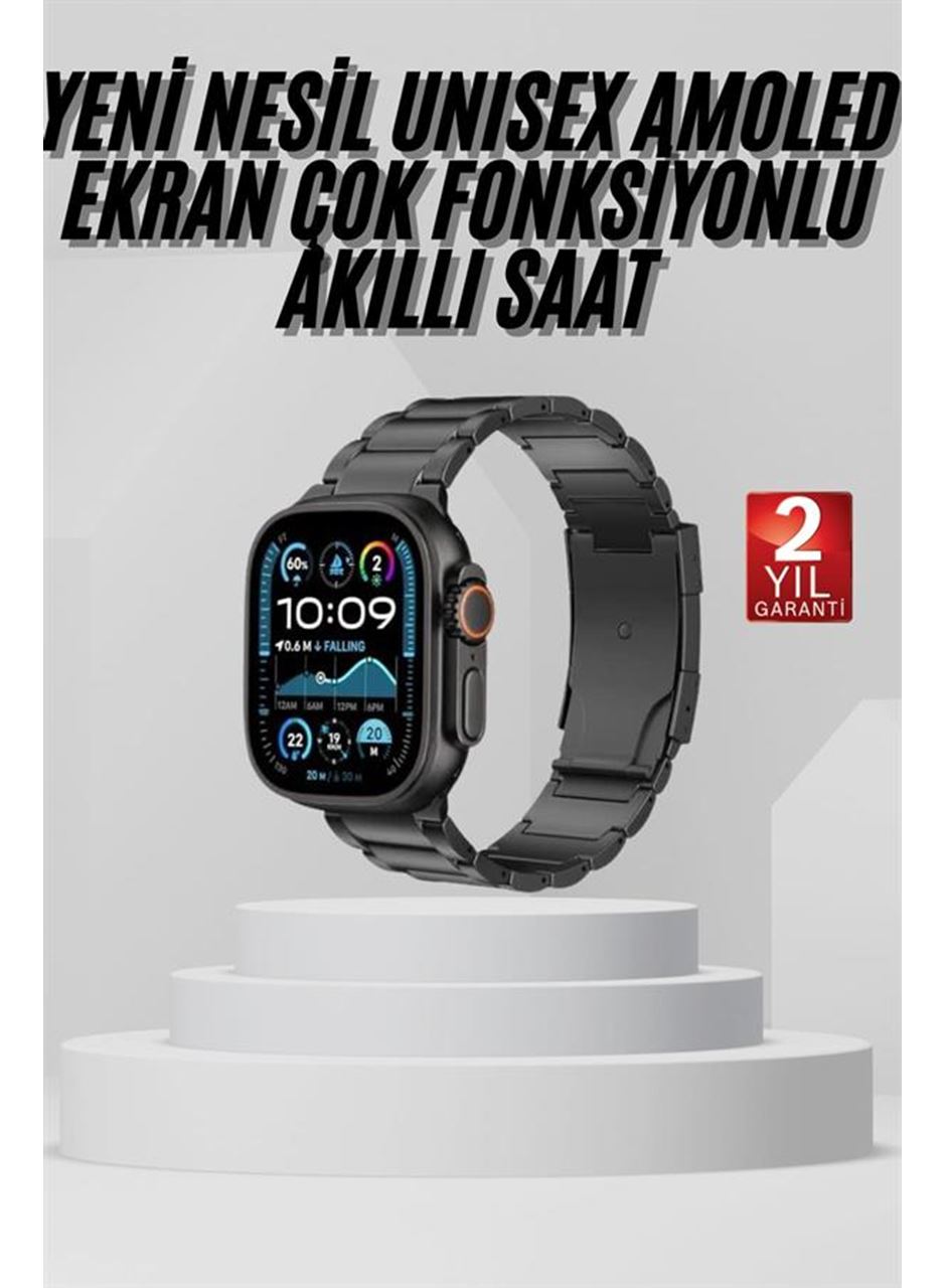 Akıllı Saat Arama Konuşma GPS ve NFC Özelliği 3 Kordonlu Amoled Ekran