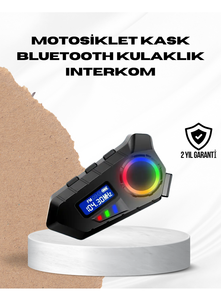 Bluetooth 5.4  İnterkom IP65 Toz ve Su Geçirmez LED Göstergeli