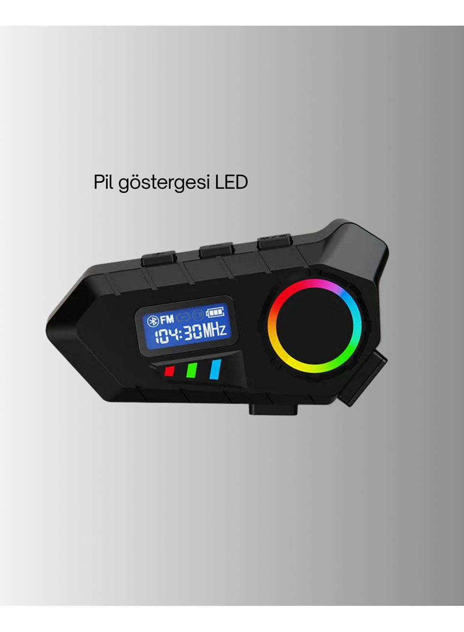 Bluetooth 5.4  İnterkom IP65 Toz ve Su Geçirmez LED Göstergeli