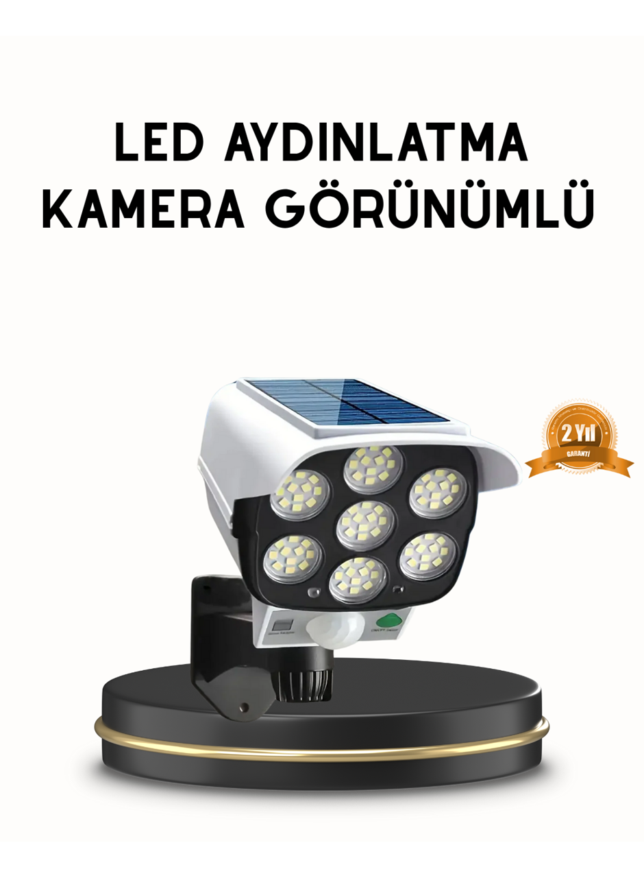 Güneş Paneliyle Şarj Olan Hareket Sensörlü Dış Mekan Güvenlik Lambası Ayarlanabilir