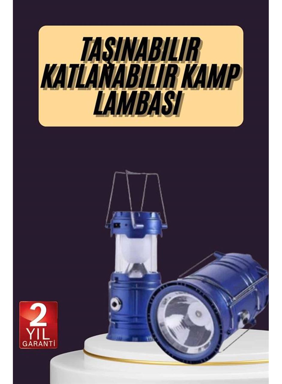 Kamp Feneri Şarj Edilebilir Güneş Enerjili Işıldak USB Şarjlı