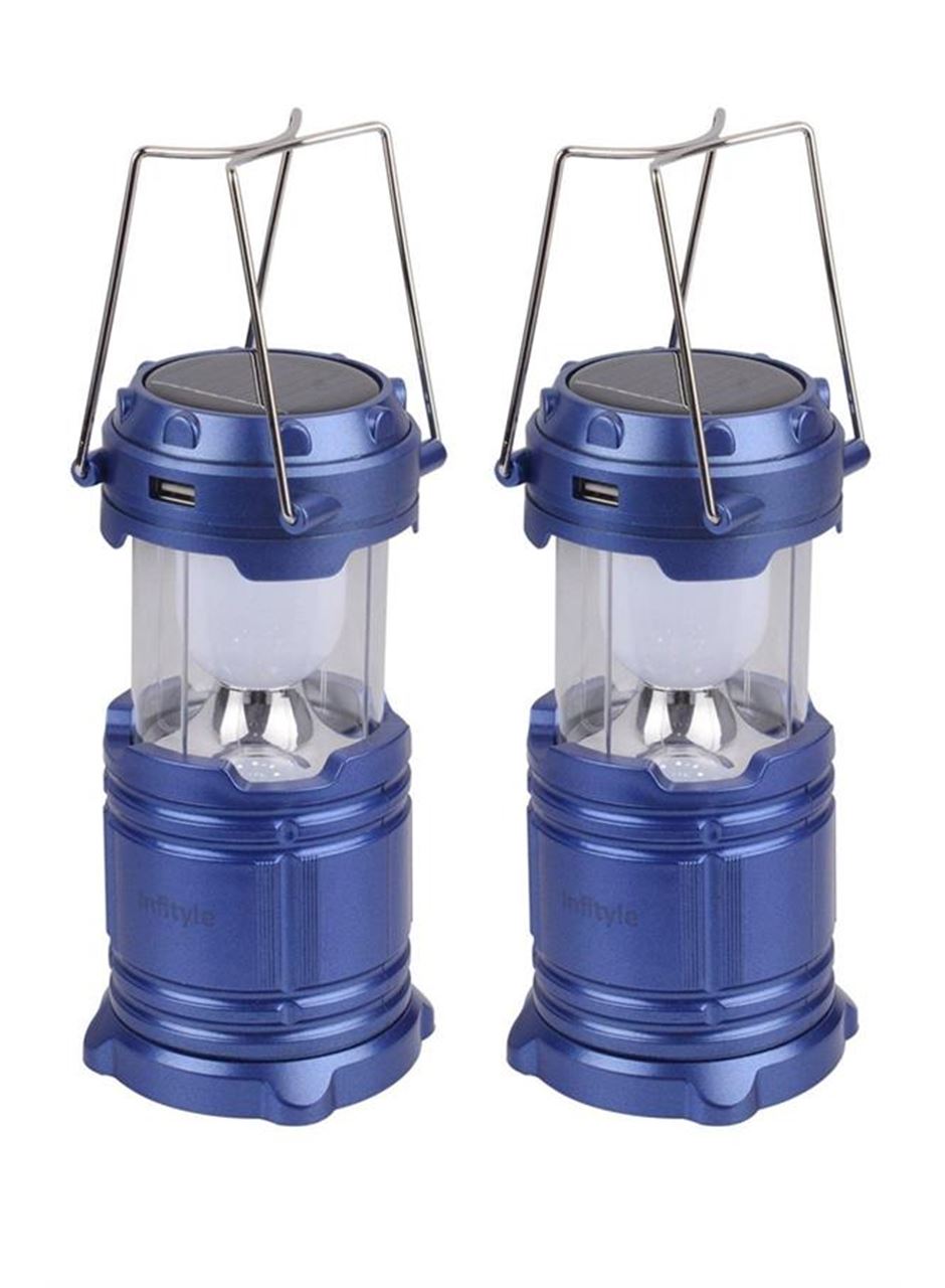 Kamp Lambası Solar Şarjlı Kızaklı Kamp Feneri Led Lamba Işıldak