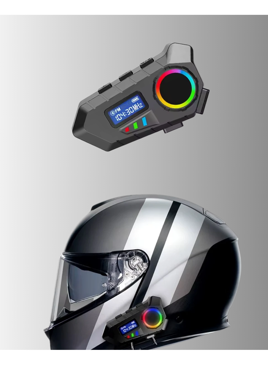 Suya Dayanıklı Bluetooth  İnterkom 5.4 Hoparlör 500mAh Batarya ve FM Radyo Özellikli