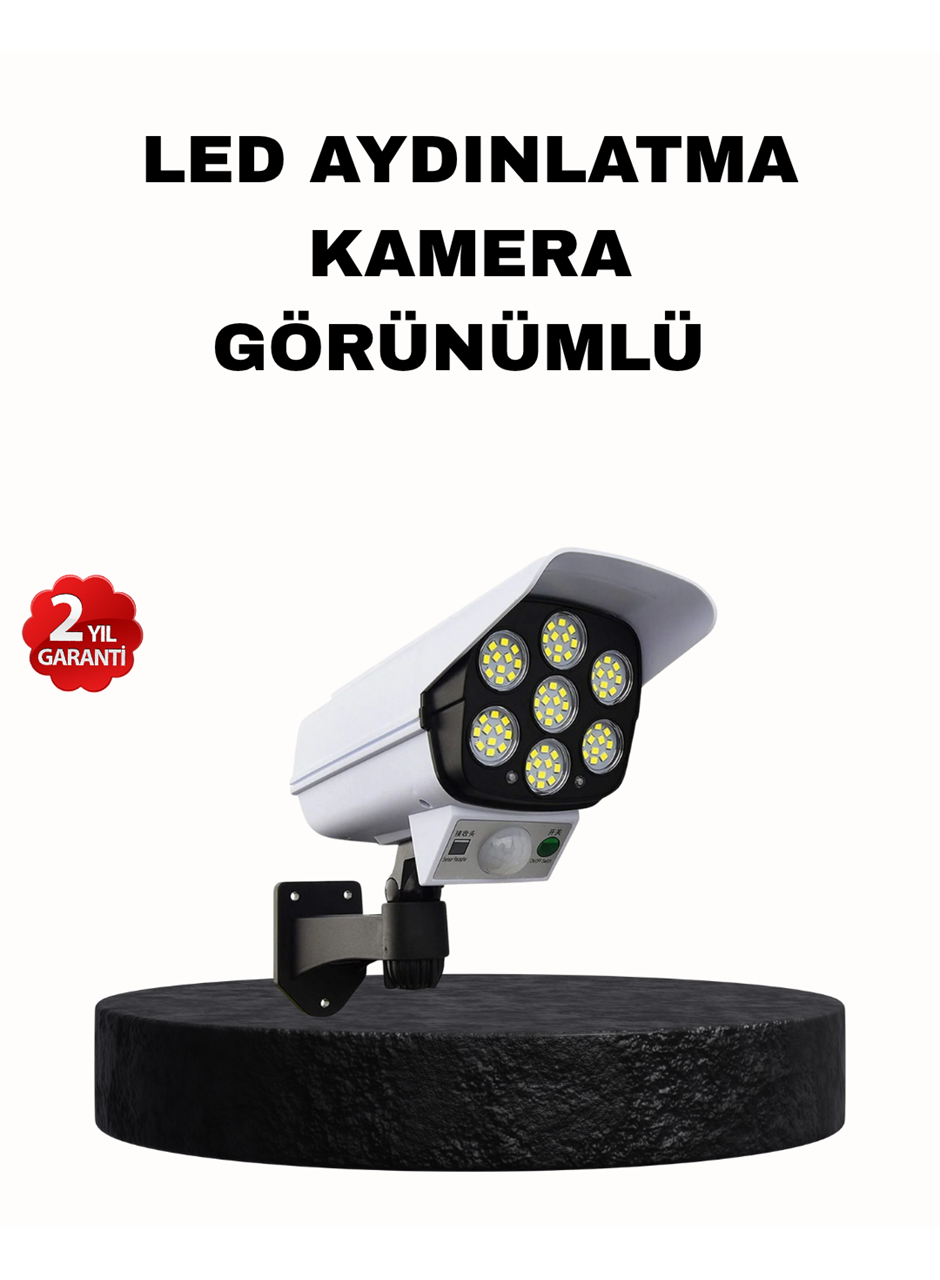 Güneş Enerjili Güvenlik Işığı Dış Mekan 5 Eksen Ayarlı ve PIR Hareket Sensörlü