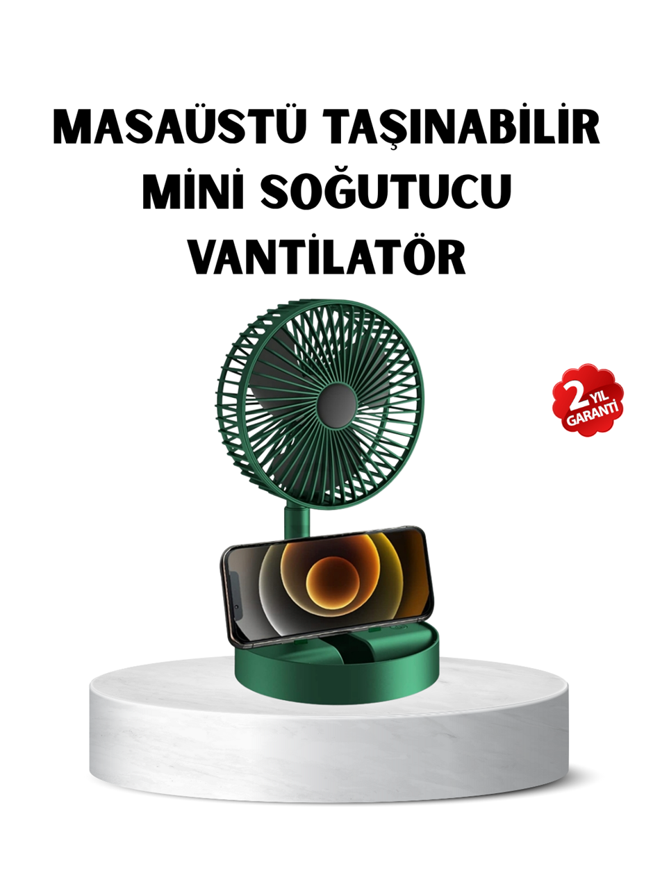 Taşınabilir Katlanabilir Mini Fan 3 Kademeli Şarj Edilebilir