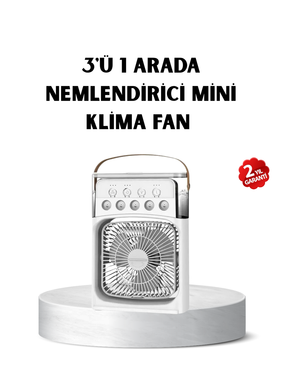 USB Bağlantılı Taşınabilir Mini Klima Fan 500ML Su Hazneli ve Sessiz Çalışma