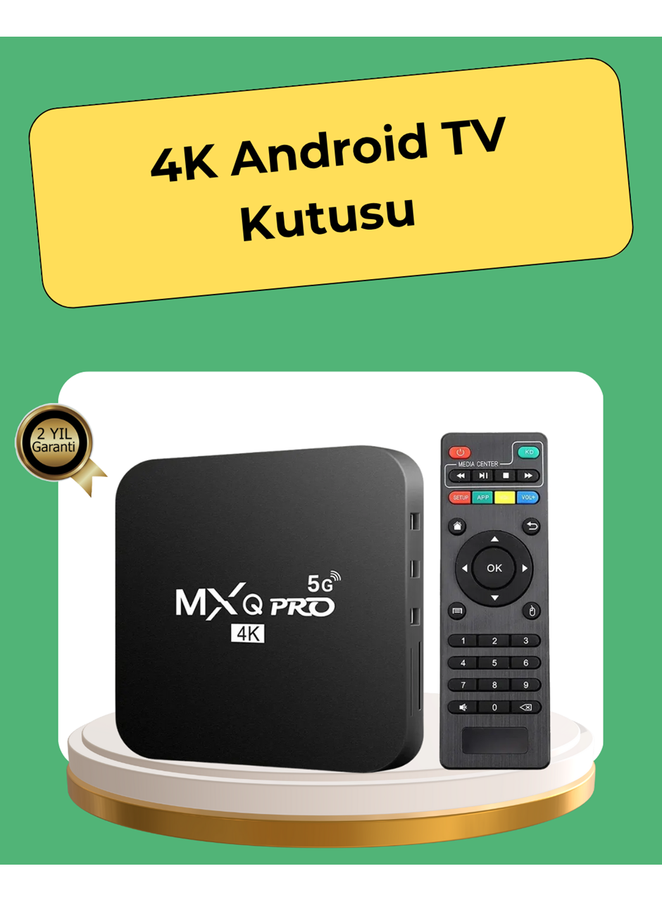 4K Ultra HD TV Box – 2GB RAM, 16GB Hafıza, Android Akıllı Medya Oynatıcı