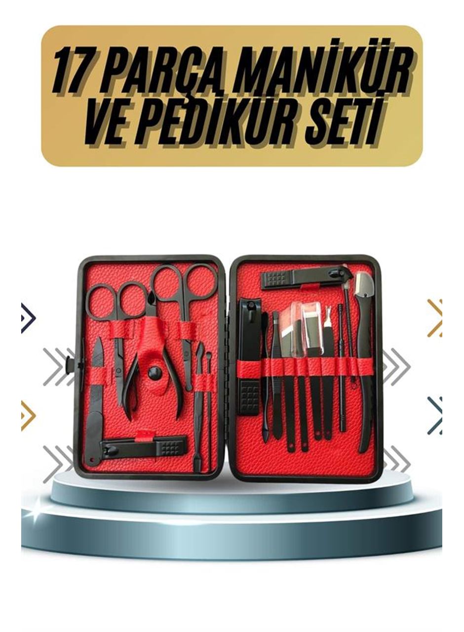17 Parça Manikür Pedikür Seti El Ayak Bakım Seti Tırnak Makası Törpü