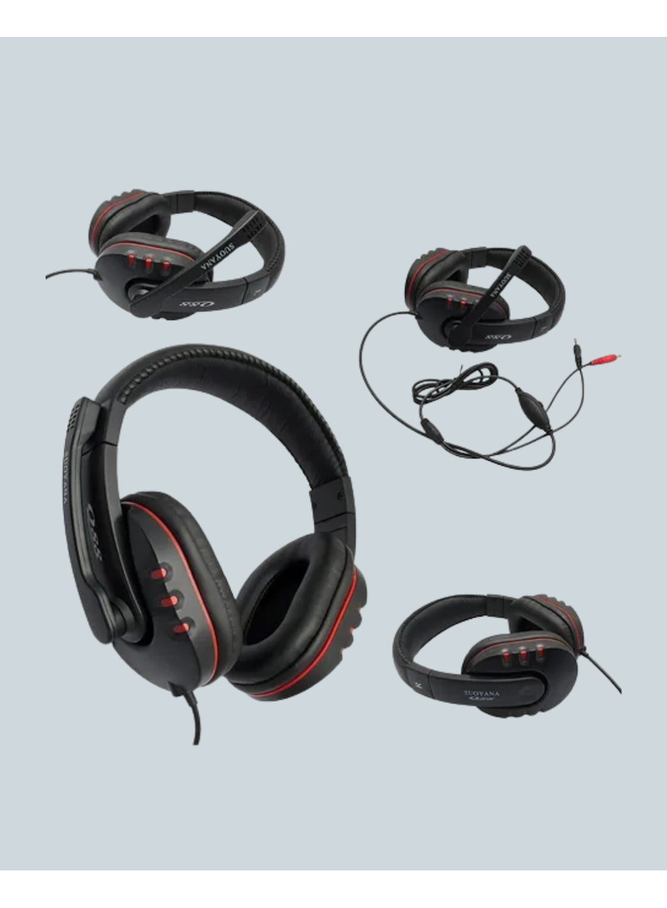 Kırmızı Oyuncu Kulaklığı Bilgisayar Uyumlu Stereo Yüksek Ses Kaliteli