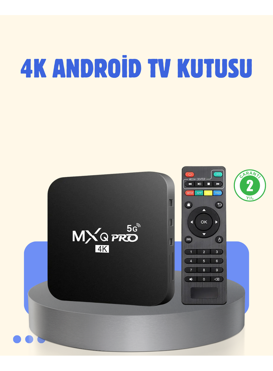 4K Android TV Box – 2GB RAM 16GB ROM, Hızlı Wi-Fi Bağlantılı Akıllı Medya Kutusu