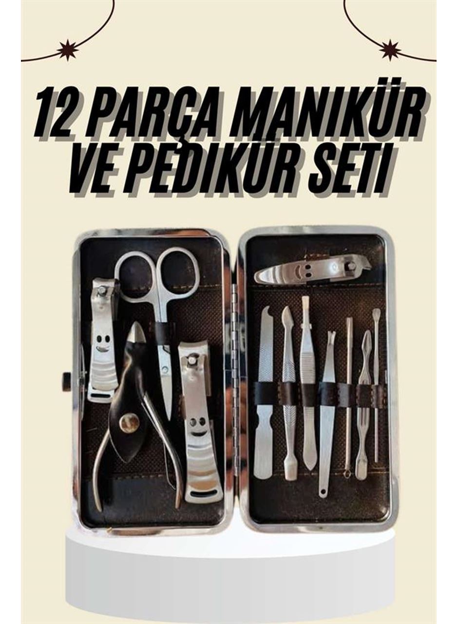 Tırnak Bakımı Tırnak Makası Profesyonel 12 Parça El Ayak Manikür Pedikür Seti