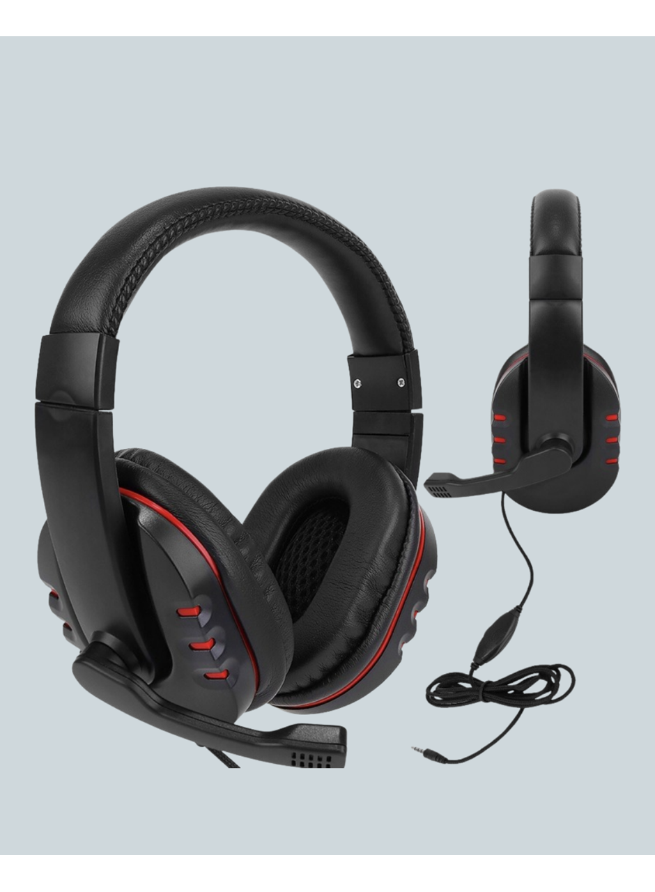 Kırmızı Gaming Headset Mikrofonlu Sağlam Kablolu Konforlu