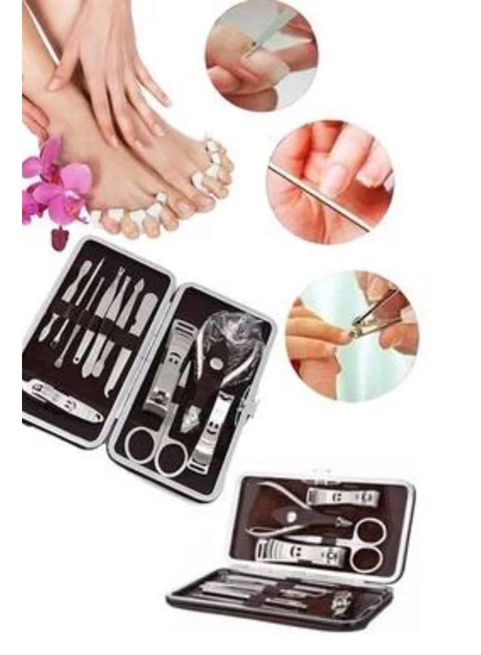 Tırnak Bakımı Tırnak Makası Profesyonel 12 Parça El Ayak Manikür Pedikür Seti
