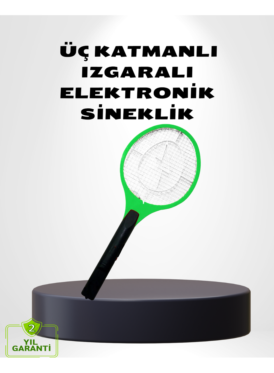Taşınabilir Elektronik Sineklik – Üç Katmanlı Güvenli Izgara ve Kimyasız Koruma