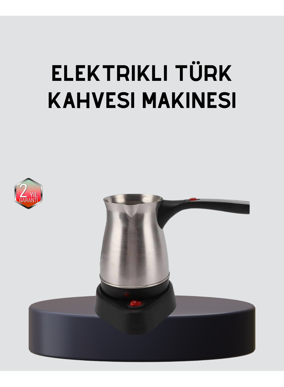 Elektrikli Türk Kahvesi Cezvesi 800W Kablosuz Döner Tabanlı