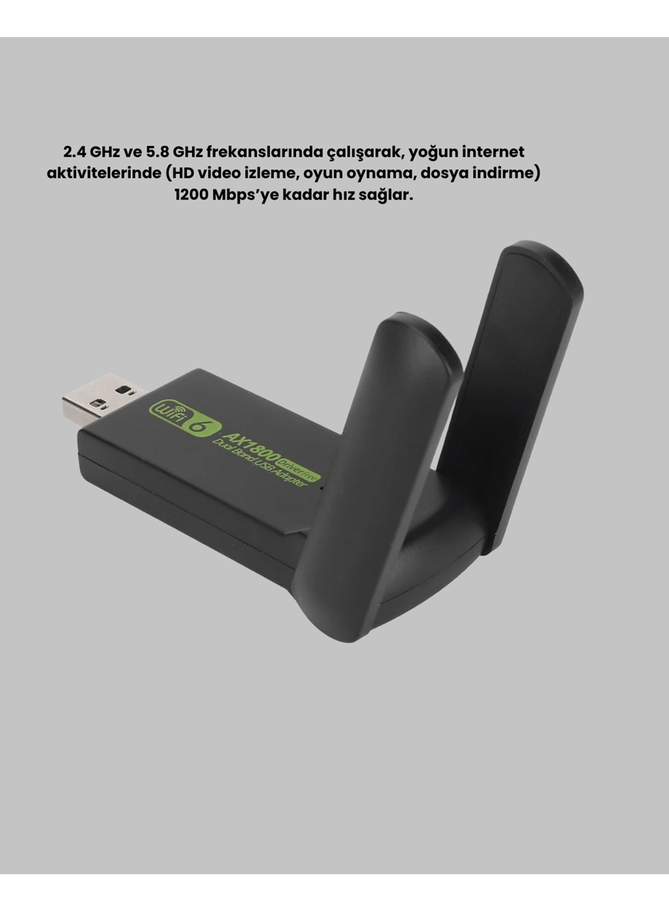 Ultratekno Dual Band WiFi Adaptör – 1200 Mbps, USB 3.0, Çift Antenli, Geniş Kapsama Alanı ve Yüksek Hız