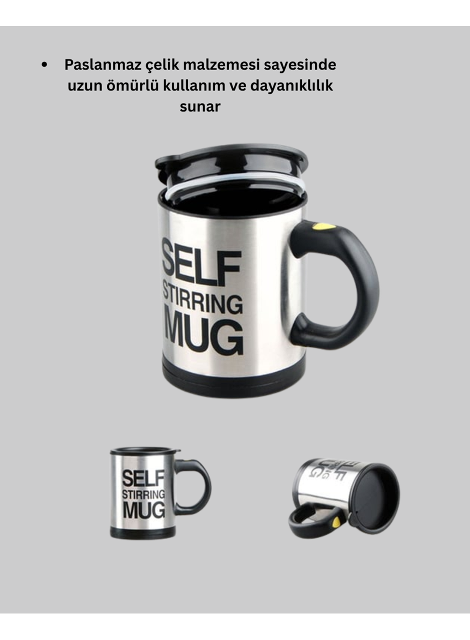 Paslanmaz Çelik Kendi Kendini Karıştıran Akıllı Kupa – Isı Yalıtımlı