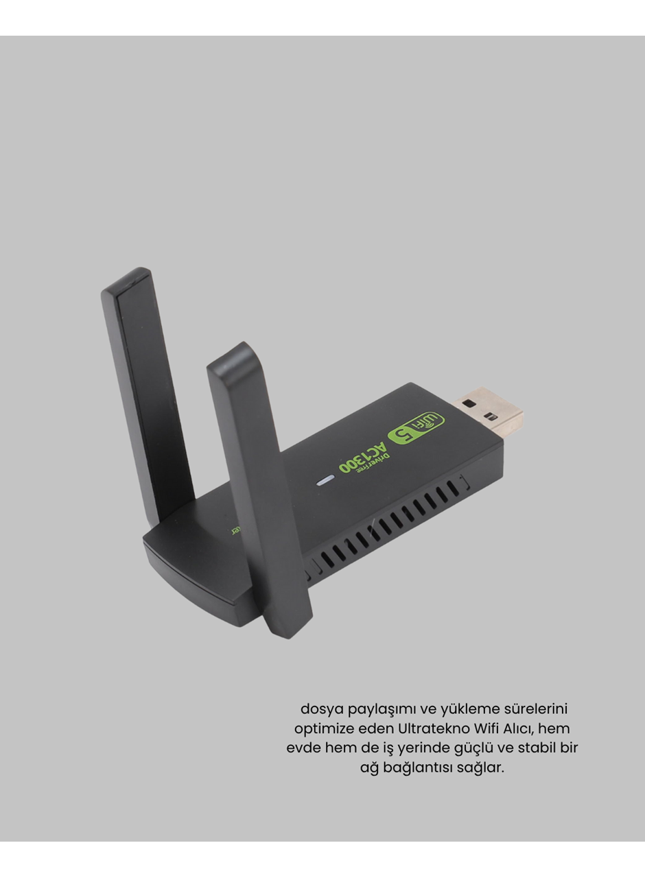 Dual Band USB WiFi Adaptör – 1200 Mbps Hız