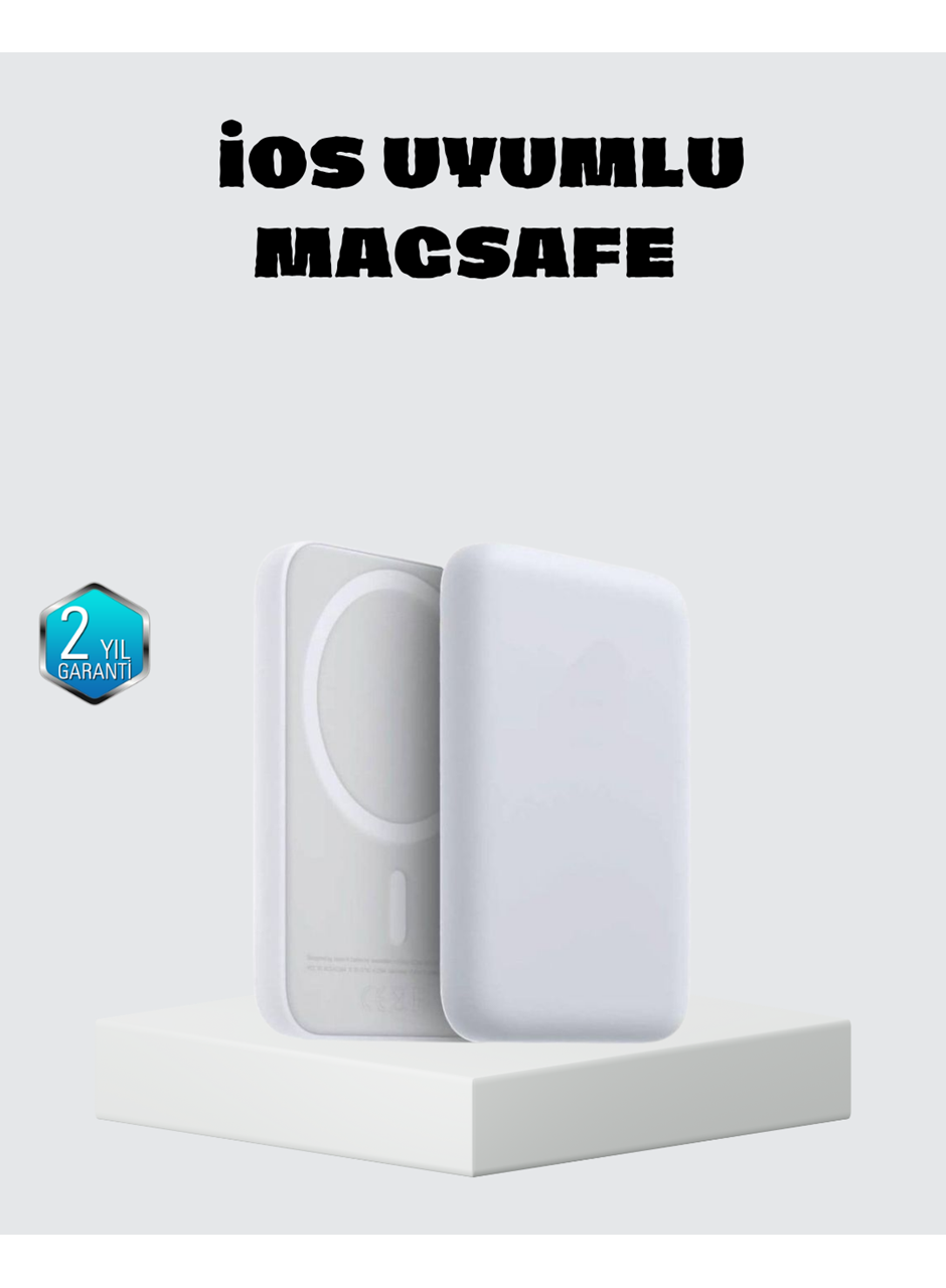 MagSafe 15W Kablosuz Hızlı Şarj, Lightning Girişli Taşınabilir Batarya