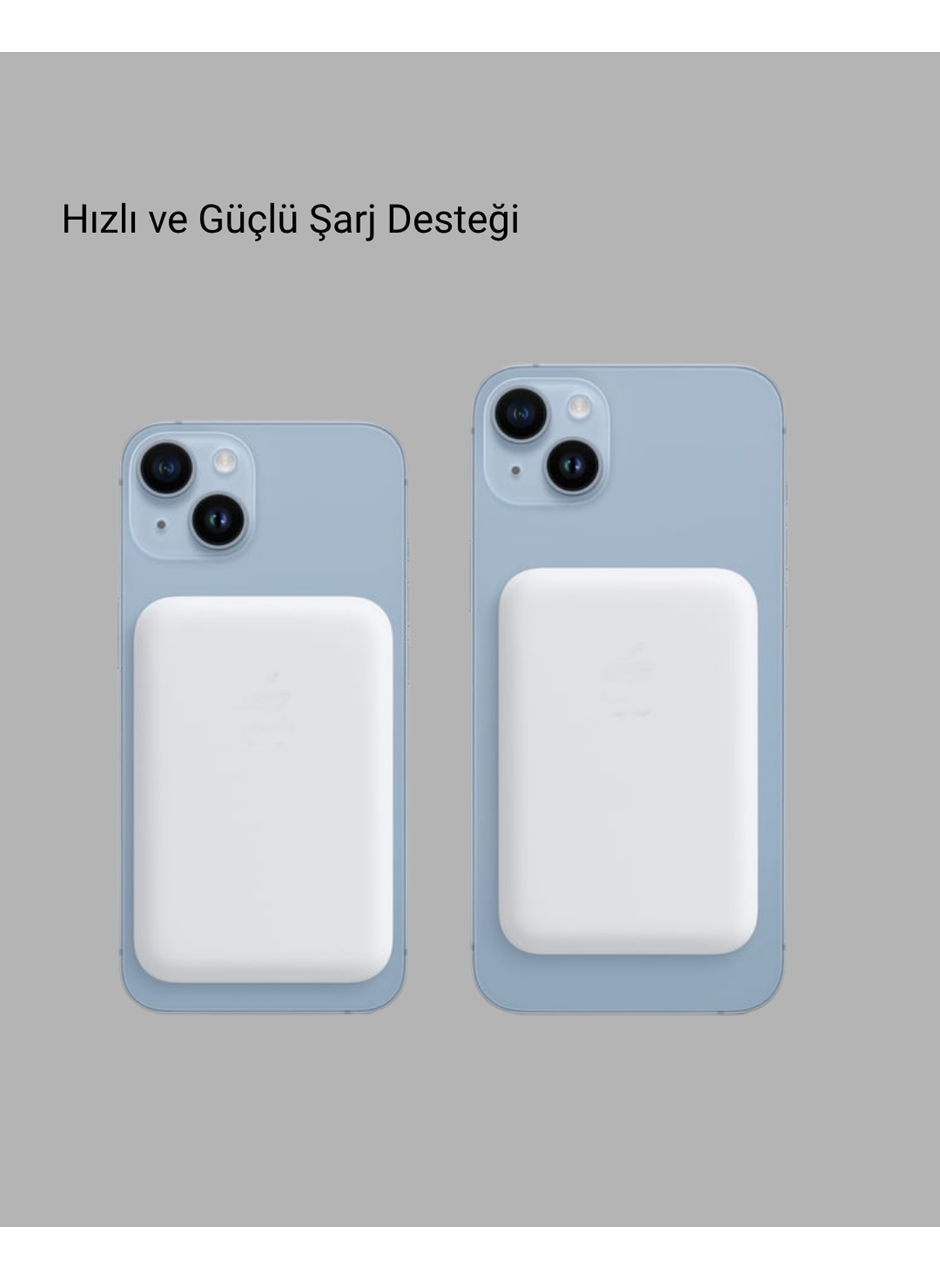 MagSafe 15W Kablosuz Hızlı Şarj, Lightning Girişli Taşınabilir Batarya