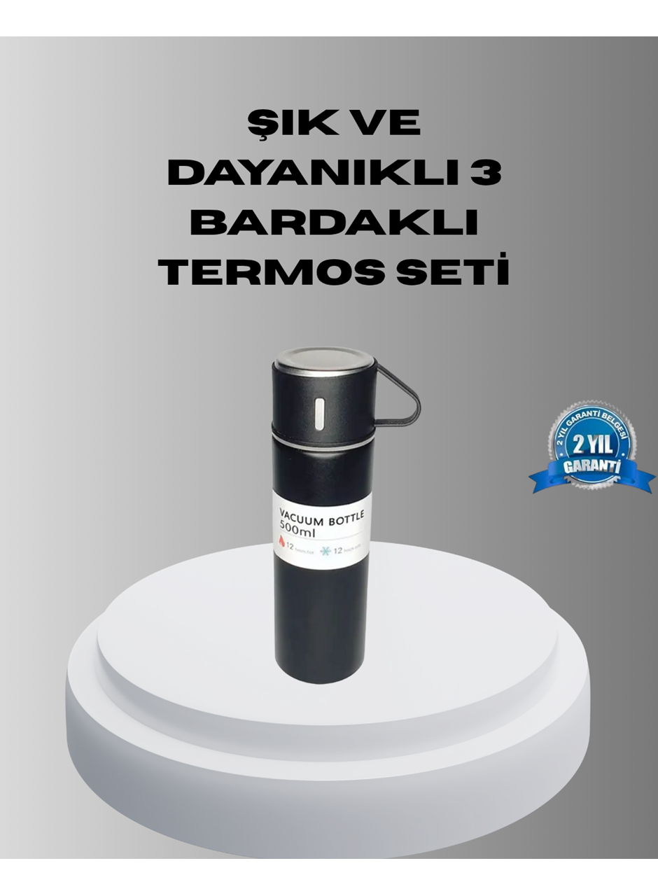 500 ml Vakumlu Termos – Çift Kat Paslanmaz Çelik, Sızdırmaz Kapağıyla Sıcak ve Soğuk İçeceklere Özel