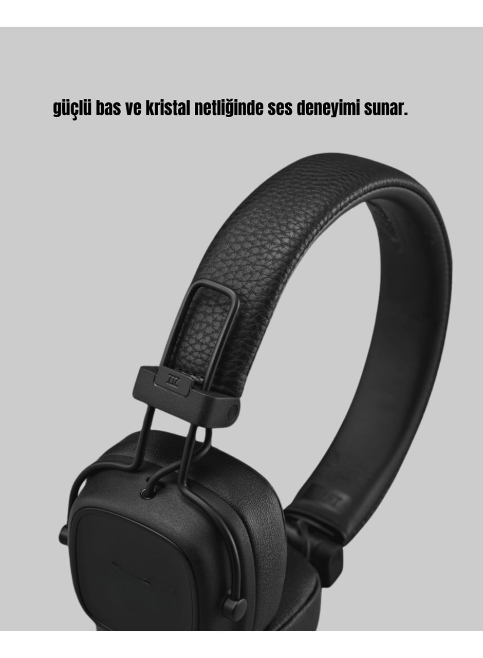 Kablosuz Kulak Üstü Bluetooth Kulaklık Güçlü Bas ve Katlanabilir Tasarım